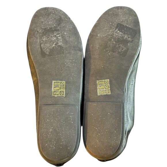 Jeffrey Campbell Dancerina Leather Mary Jane Flats Balletcore Chic Black Sz 8.5 - Picture 9 of 10